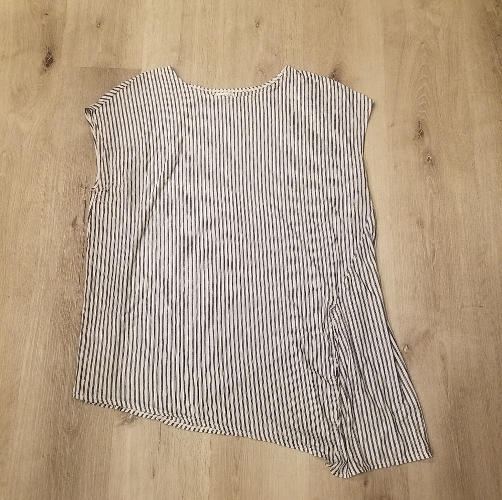 Max Studio Asymmetrical Striped Tunic Size 2x